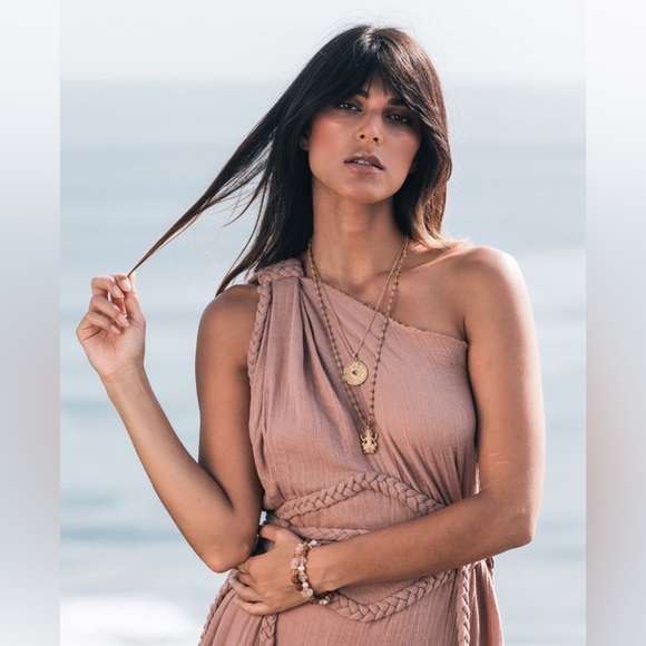 AYA Sacred Wear — One Shoulder Dusty Pink Goddess Dress - Picture 7 of 14